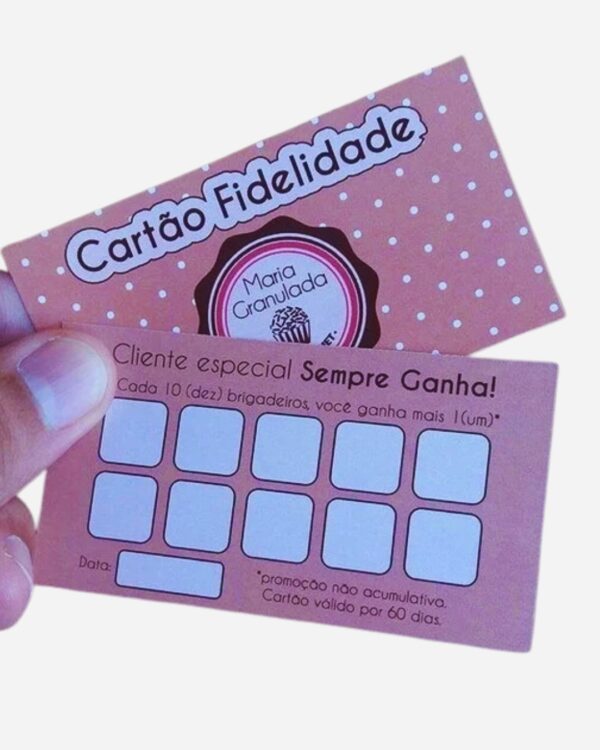 1.000 Cartões Fidelidade impressão frente e verso - Imagem 4
