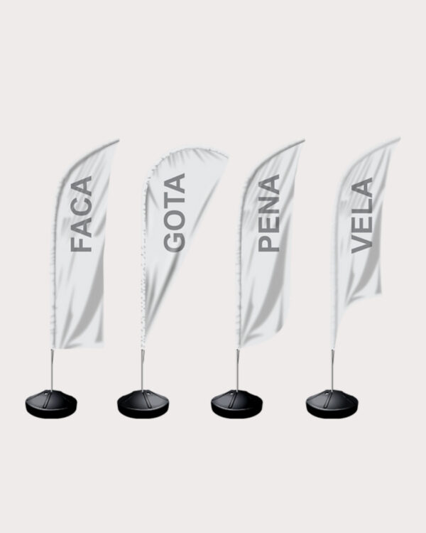 1 Wind Banner 1.90m altura Completo para Piso - Imagem 10